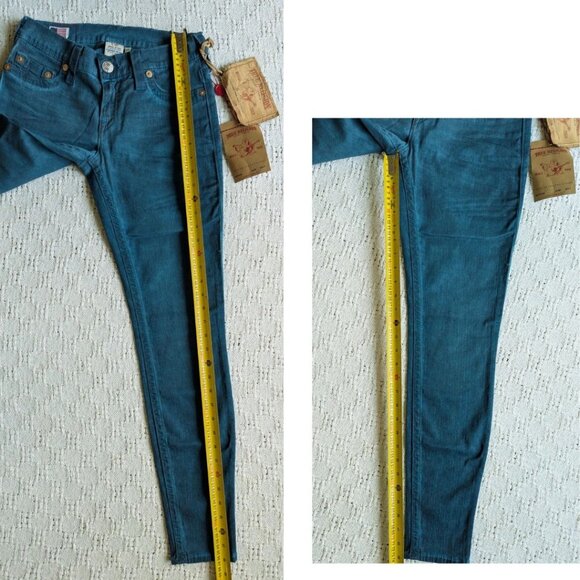 True Religion Women's Jeans NWT Casey Peacock Size 28 Skinny Made in USA - Picture 5 of 5